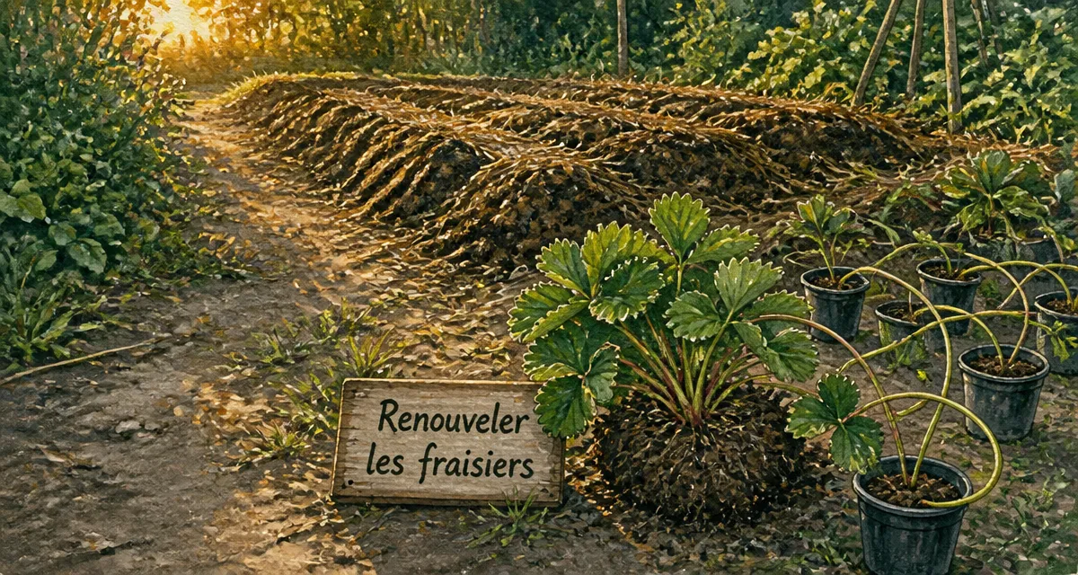 Que faire des vieux fraisiers : renouveler les plants en fraiseraie