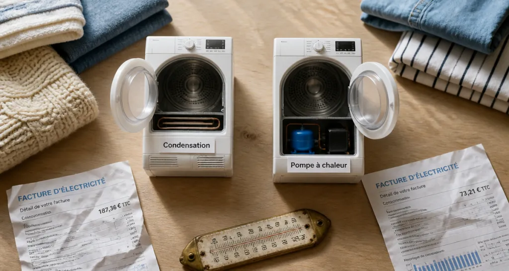 seche linge pompe a chaleur c'est quoi visuel comparaison