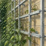 Support plante grimpante : treillis mural métallique pour guidage