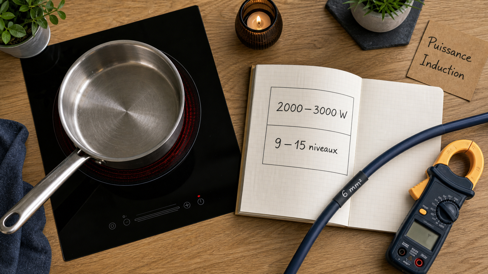 Plqque induction quelle puissance : 2000–3000 W par foyer