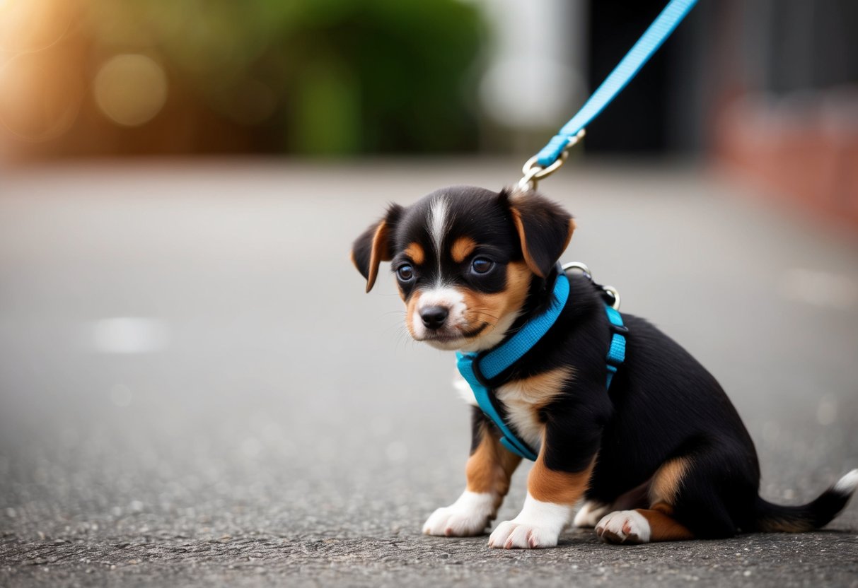 chiiot ne veut pas avancer en laisse
