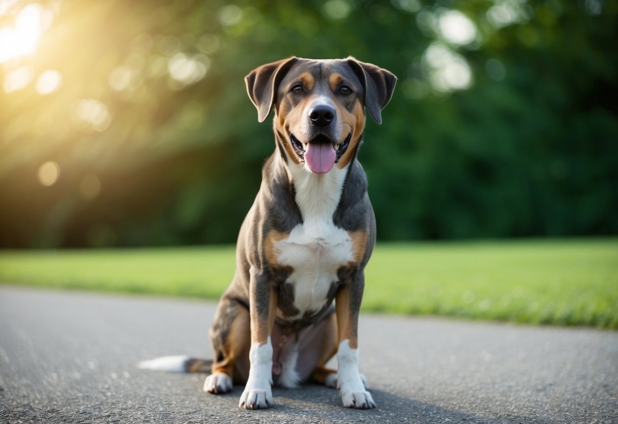 Un chien propre, à la bouche sèche, assis fièrement sans salive en vue, représentant une race connue pour ne pas baver.
