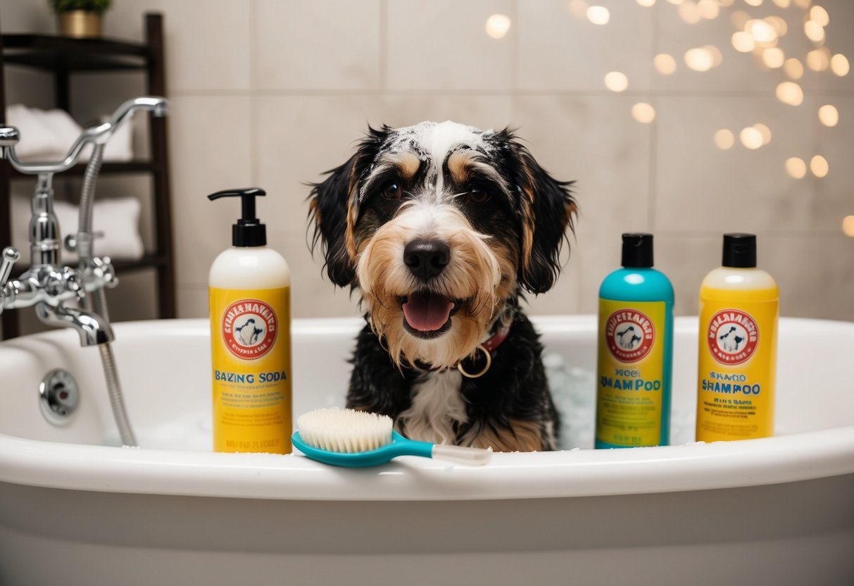 laver son chienavec du bicarbonate de soude