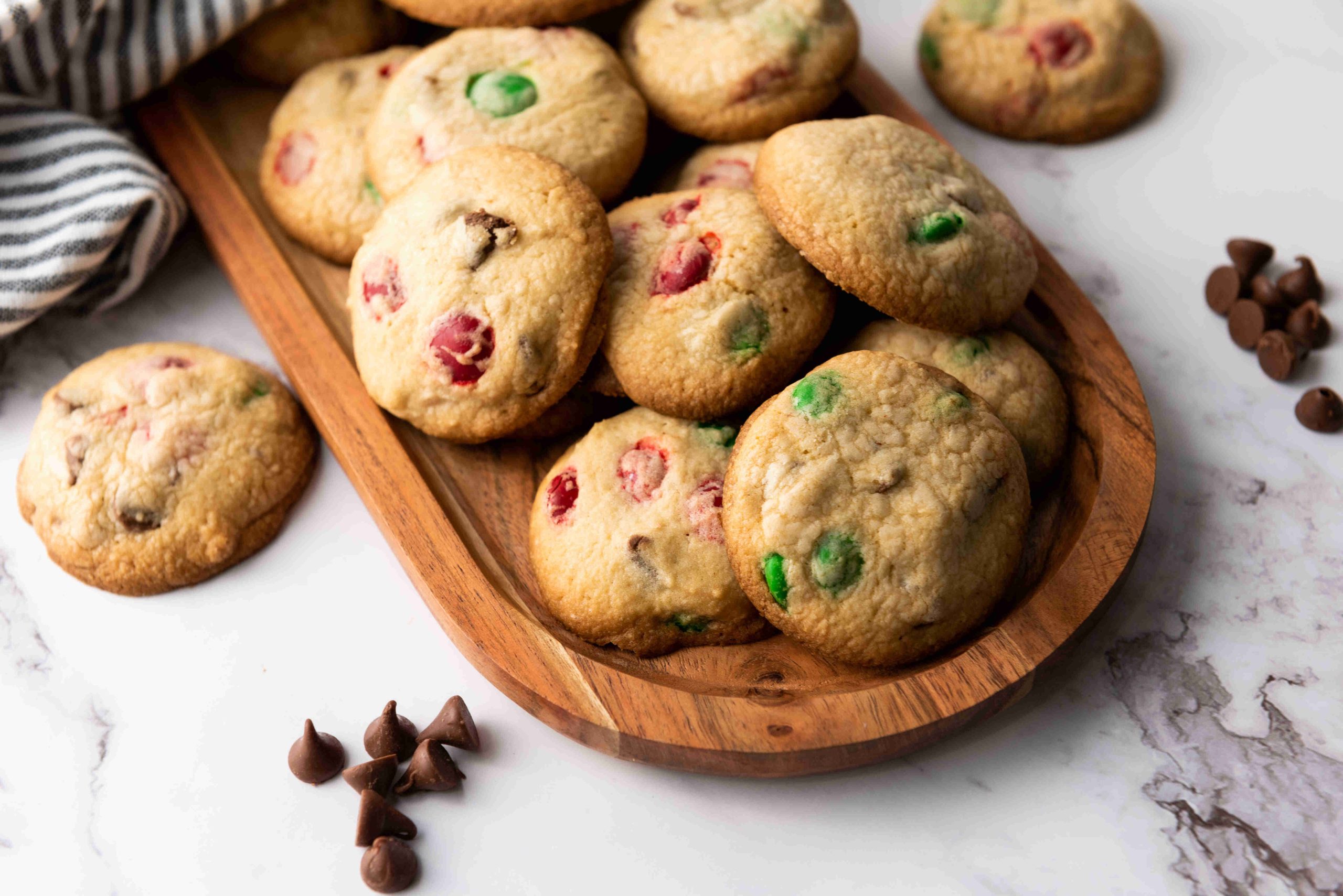 Easy Christmas M&M Cookies For Cookie Exchanges And Parties