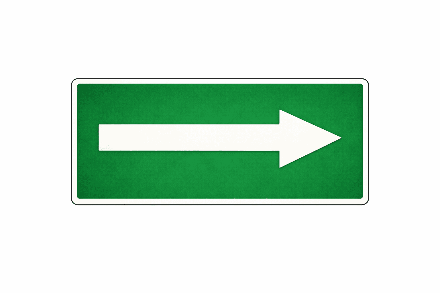 Flèche directionnelle AED sur panneau