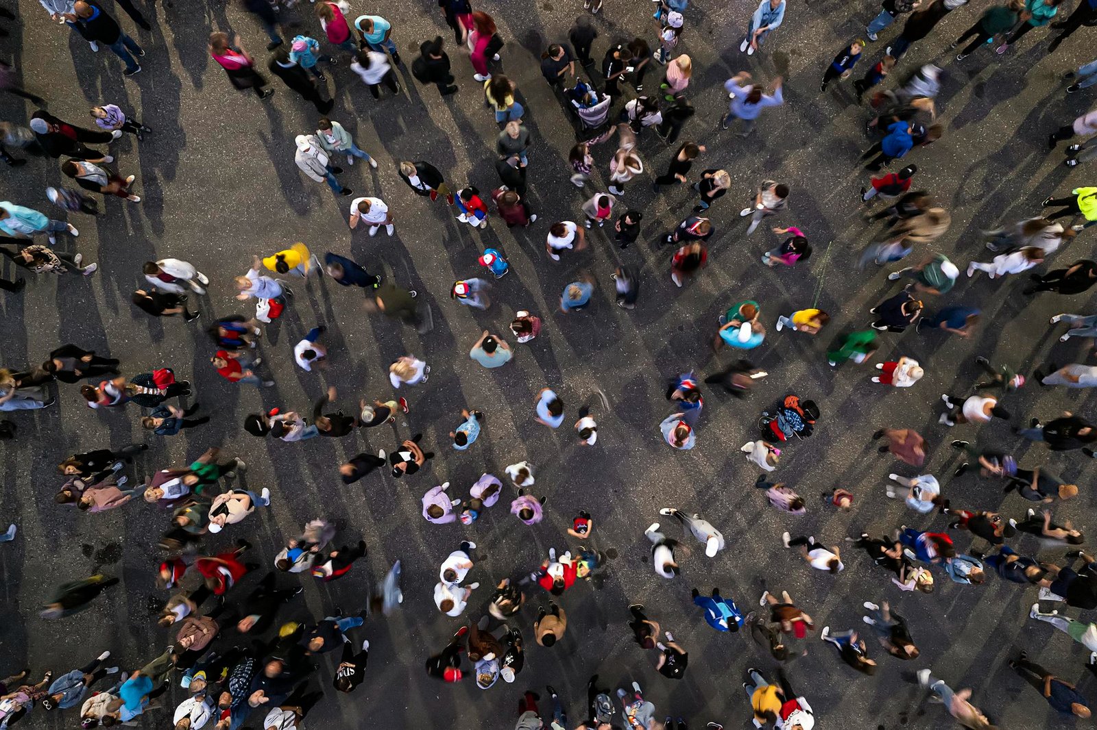 A crowd of people