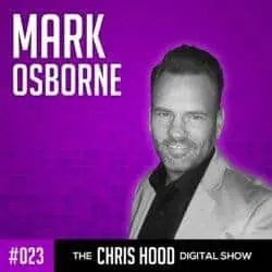 The Chris Hood Show Mark Osborne smiling in a professional gray blazer and black shirt for the Chris Hood digital show promotional image.