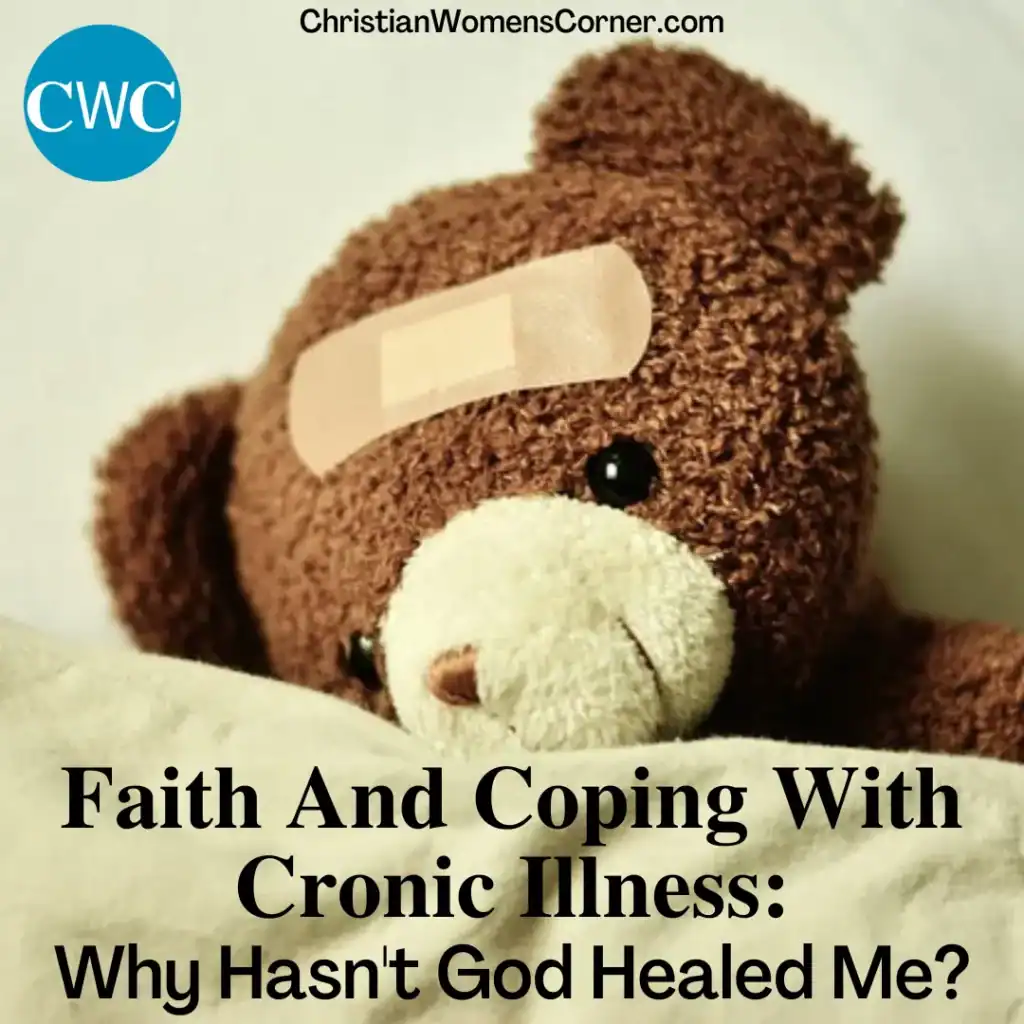 A teddy bear in bed with a bandaid on it's head symbolizing chronic illness A teddy bear in bed with a bandaid on it's head symbolizing chronic illness
