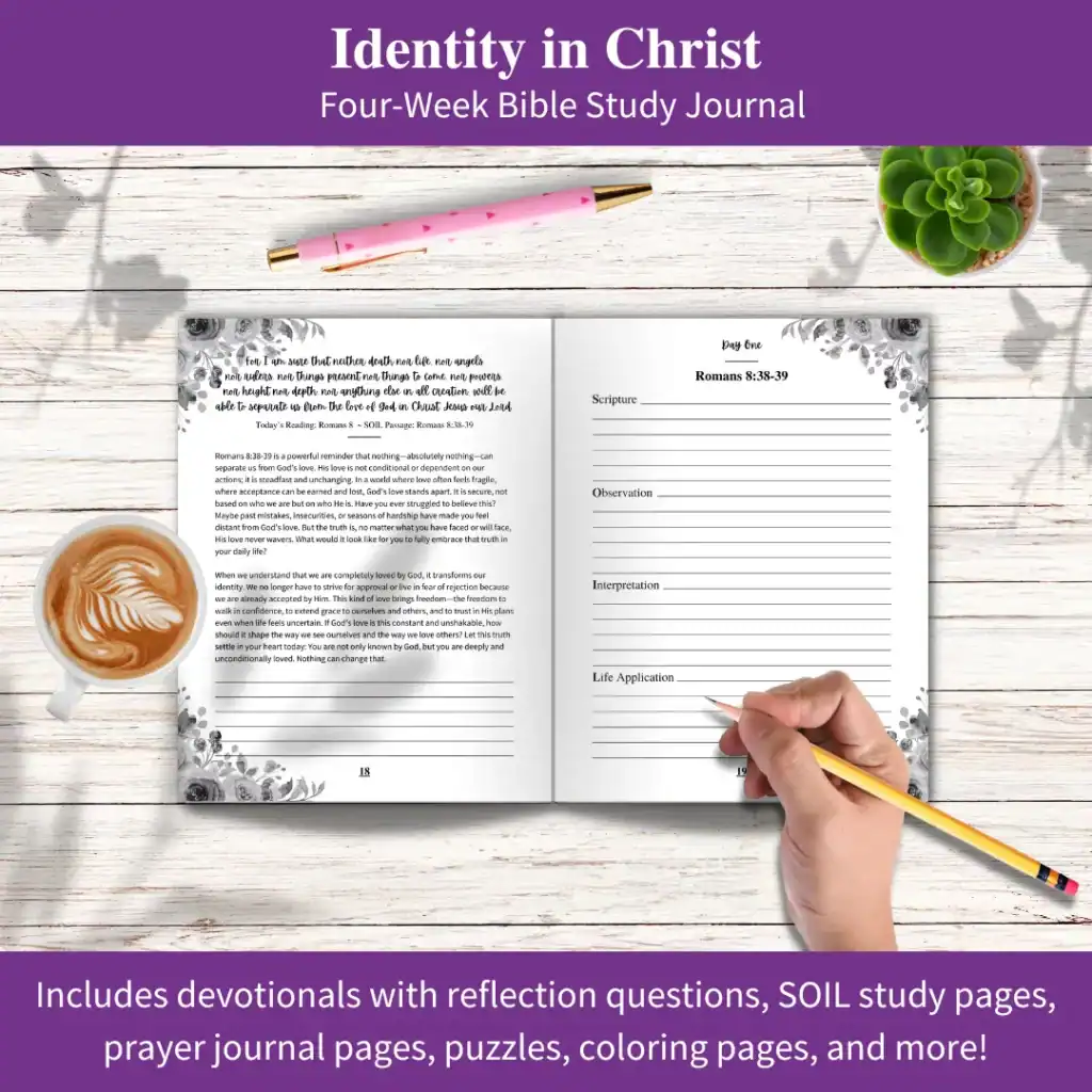 Identity in Christ Journal available on Amazon