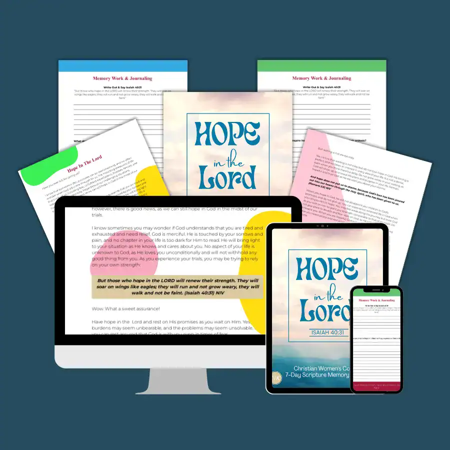 Hope In The Lord 7-Day Scripture Memory Journal Download