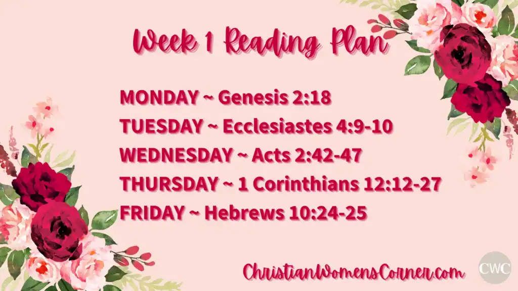 Christian Fellowship and Belonging Week 1 Reading Plan
