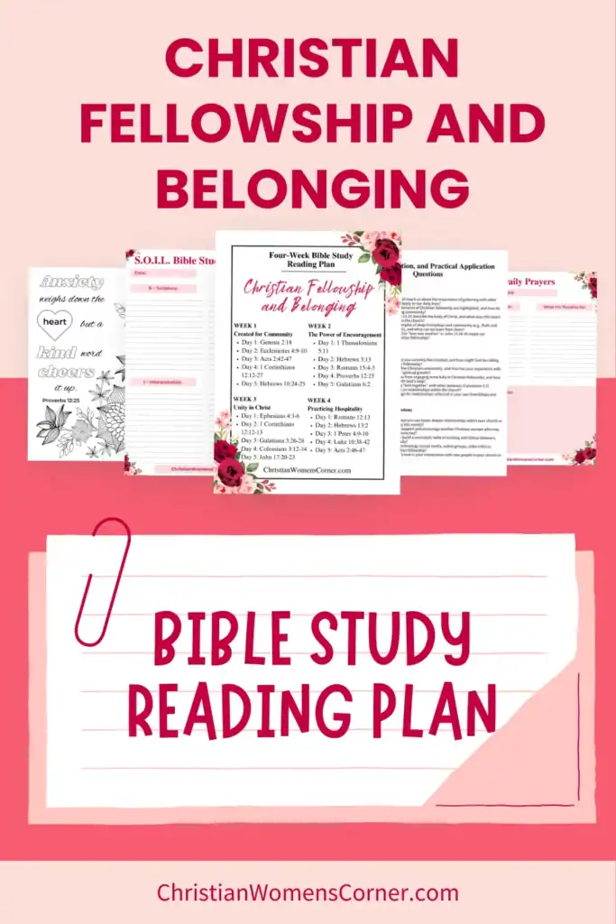 Christian Fellowship and Belonging Pintrest Pin