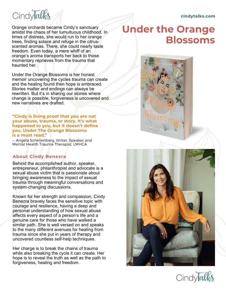 Cindy Book Detail Sheet