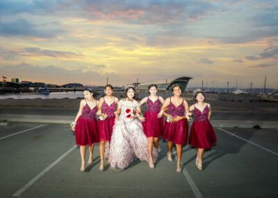 cinecrown-best-quinceanera-photography-with-damas-sunset-mariana