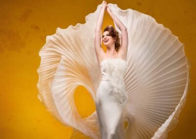 cinecrown-wedding-photography-bride-alone-fantasy-silk-dress-sea-shell
