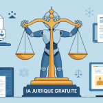 illustration ia juridique gratuit robot justice balance
