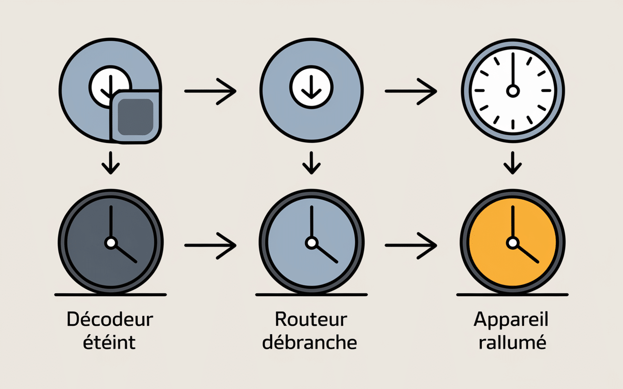 iptv ne fonctionne plus en wifi solution redemarrage etapes