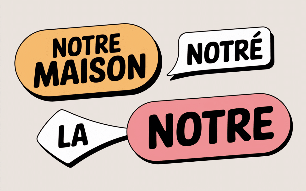Différence entre la notre ou la nôtre en visuel