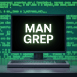 écran blanc lumineux man grep sur terminal