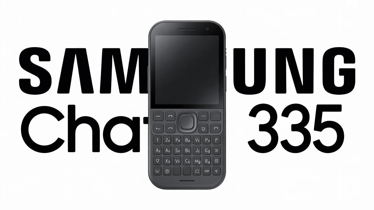 mobile samsung chat 335 clavier physique, design compact
