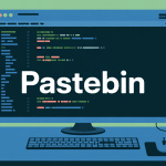 interface pastebin avec code coloré sur écran