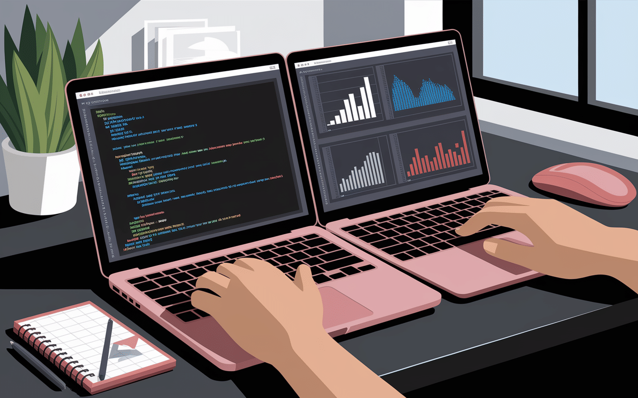 pc portable 2 ecrans code et tableaux de bord