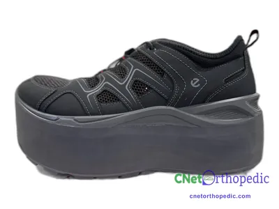 Shoe lift added to a men's black Ecco sneaker