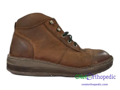 Shoe lift added to a men's brown boot