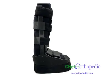 Shoe lift added to a men's black boot