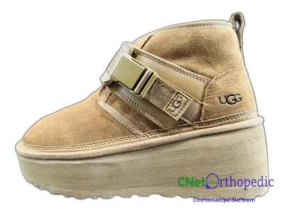 Shoe lift added to a women's UGG boot