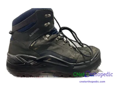 Shoe lift added to a men's black Lowa boot