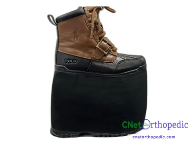 Shoe lift added to a men's Polo boot