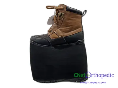 Shoe lift added to a men's Polo boot