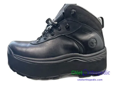 Shoe lift added to a men's Timberland boot