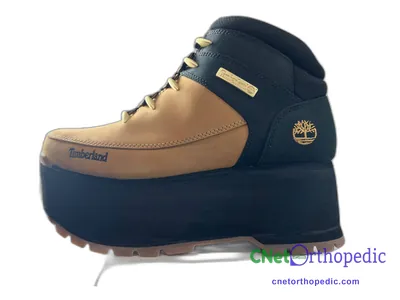 Shoe lift added to a men's Timberland boot