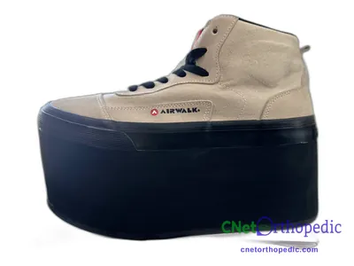 Shoe lift added to a women's Airwalk sneaker