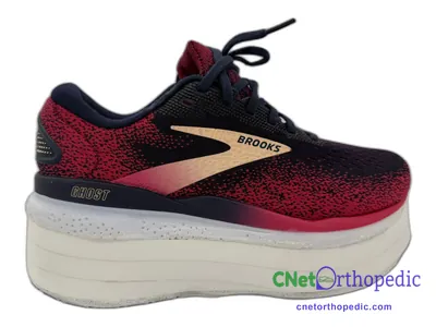 Shoe lift added to a women's black Brooks Ghost sneaker