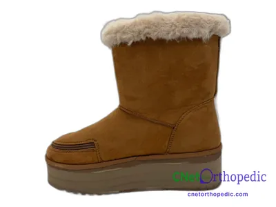 Shoe lift added to a women's brown UGG boot
