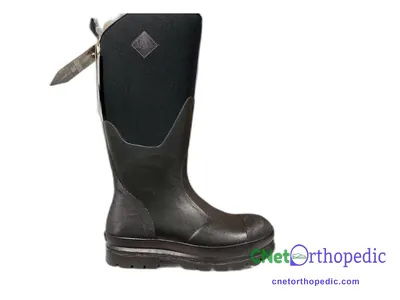 Shoe lift added to a men's black Muck boot
