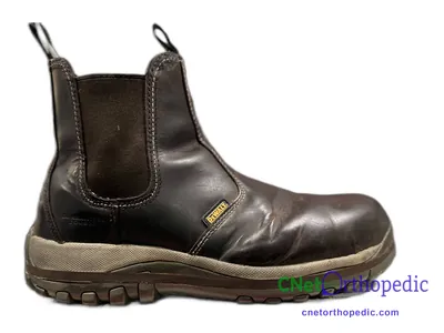 Shoe lift added to a men's black Blundstone boot
