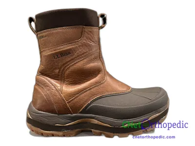 Shoe lift added to a men's brown LL Bean boot