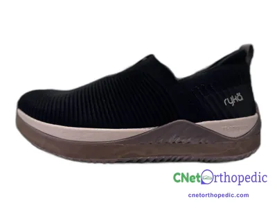 Shoe lift added to a women's black Ryka sneaker