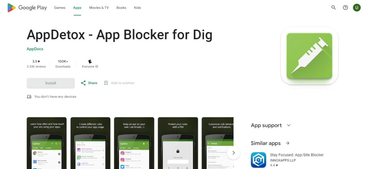 6. AppDetox