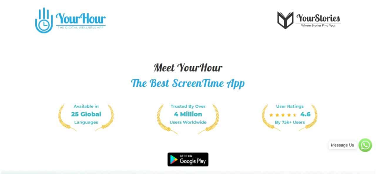 10. YourHour  (Best Apps To Curb Smartphone Addiction)