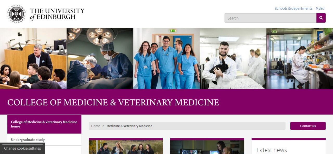5. University of Edinburgh - College of Medicine and Veterinary Medicine (United Kingdom) (Best Medical Universities In Europe)