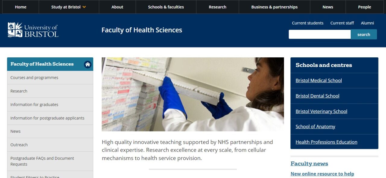 12. University of Bristol - Faculty of Health Sciences (United Kingdom)