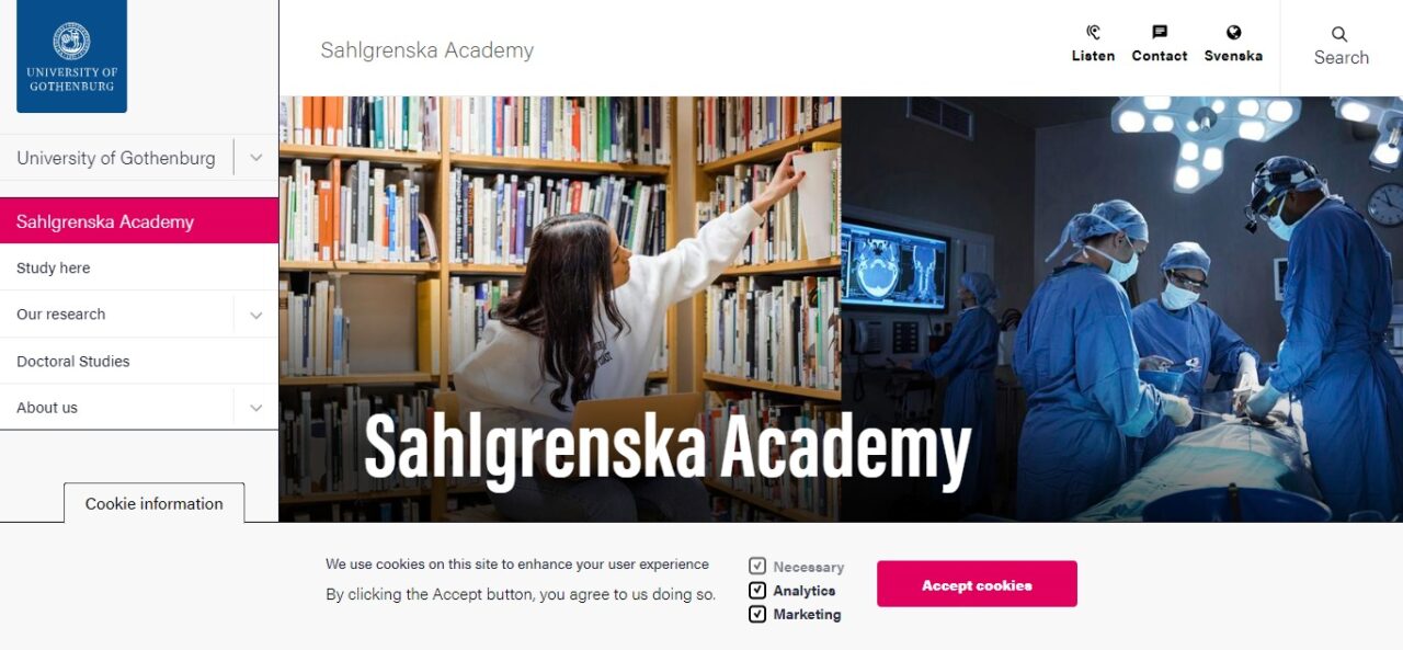16. University of Gothenburg - Sahlgrenska Academy (Sweden)