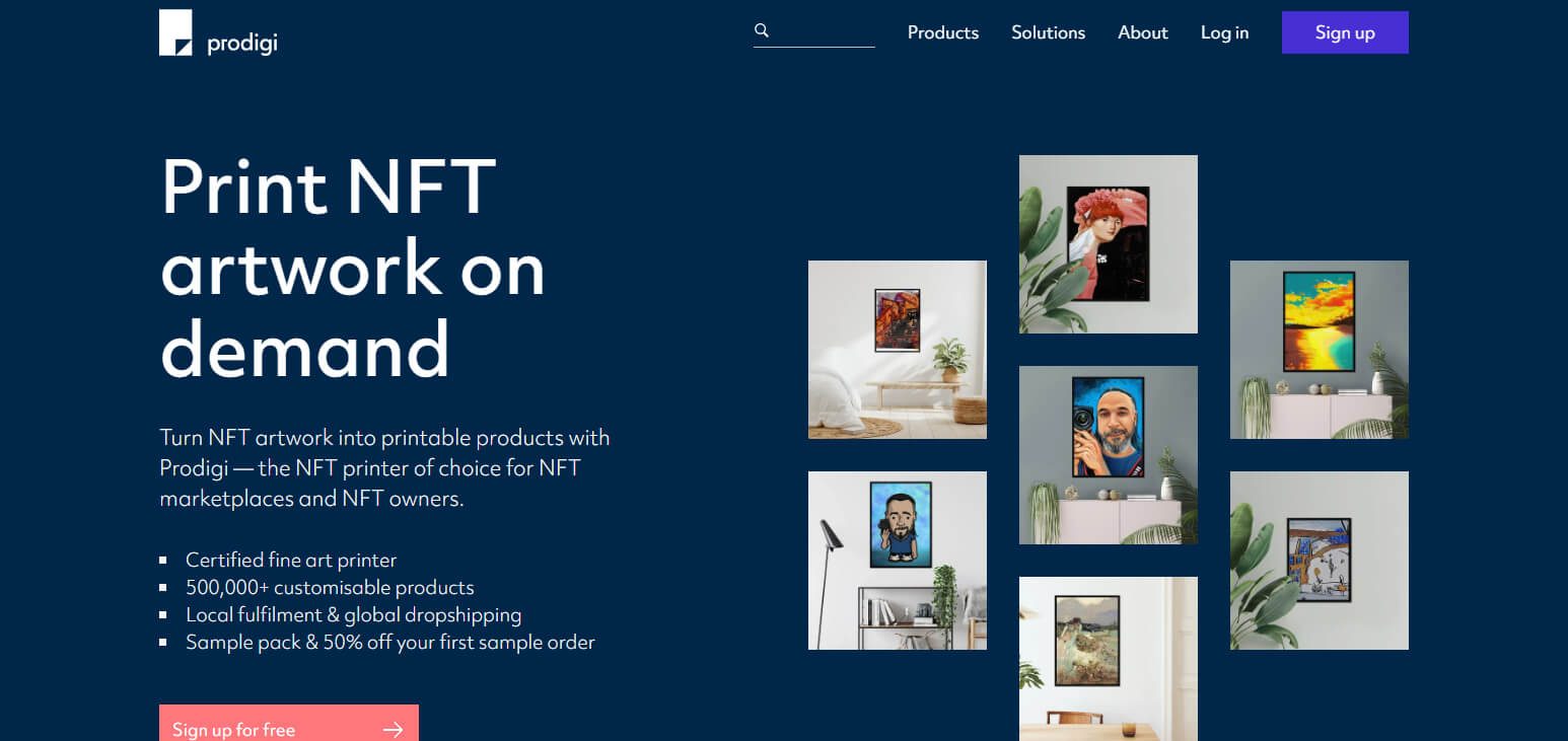 Prodigi Best NFT Printers For Physical Merchandise