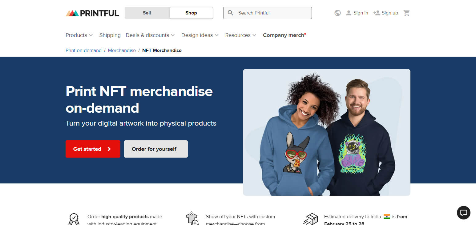 Printful Best NFT Printers For Physical Merchandise