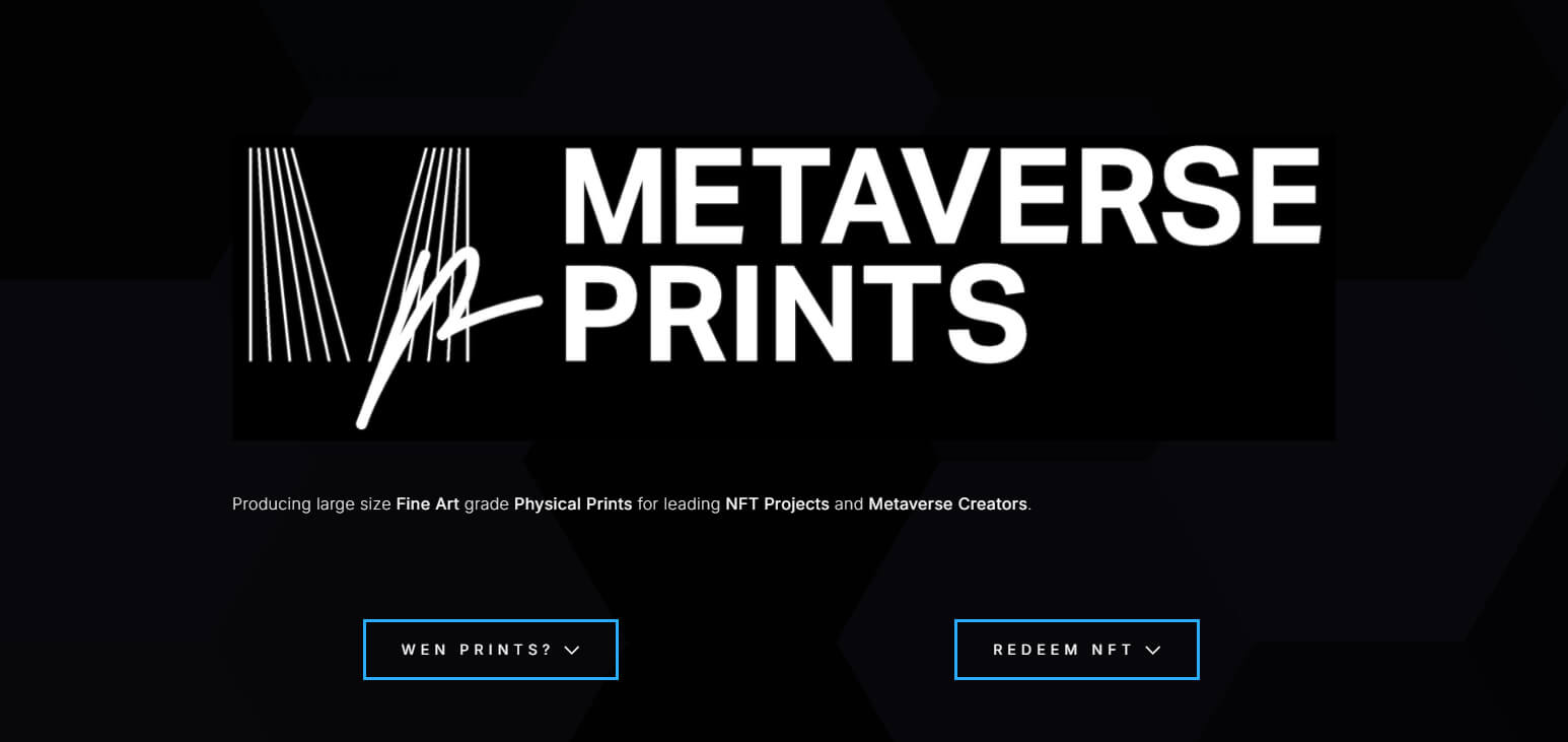 Metaverse Prints Best NFT Printers For Physical Merchandise